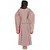 Kaftan - Peach Color with red border Kaftan - Peach Color with red border
